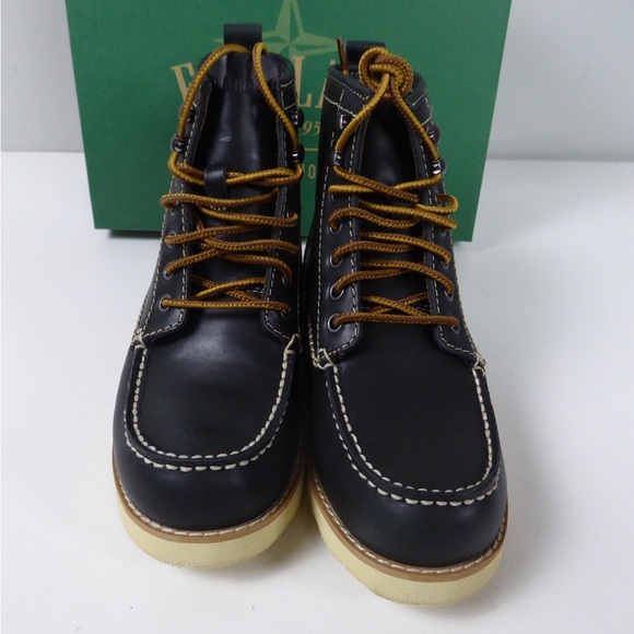 Eastland Lumber Up Navy Leather Boots Moc Toe Fully Lined NIB New - Picture 3 of 10